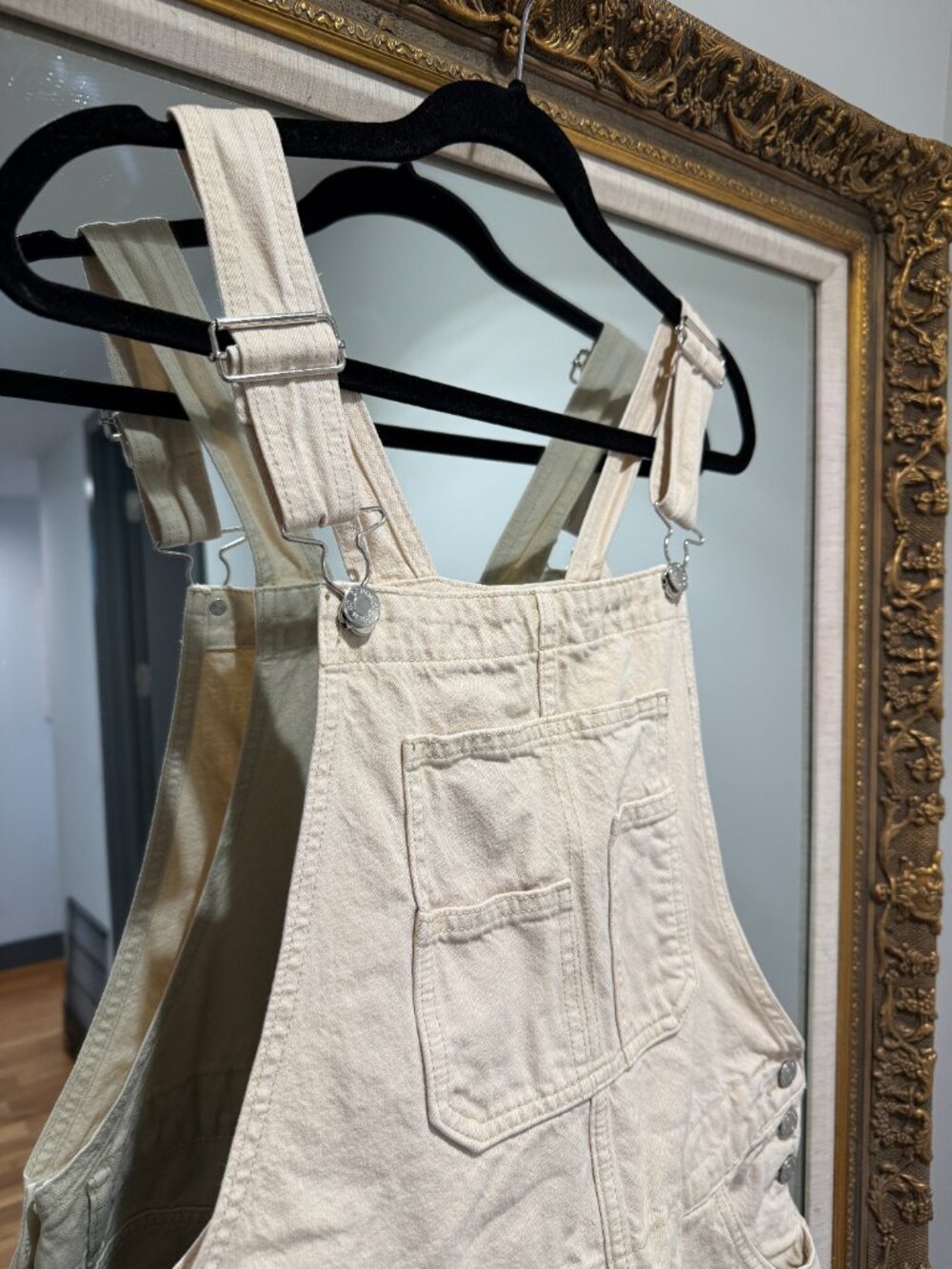 Primark Cream Denim Wide Leg Overalls Dungarees Size 12 - Picture 4 of 7